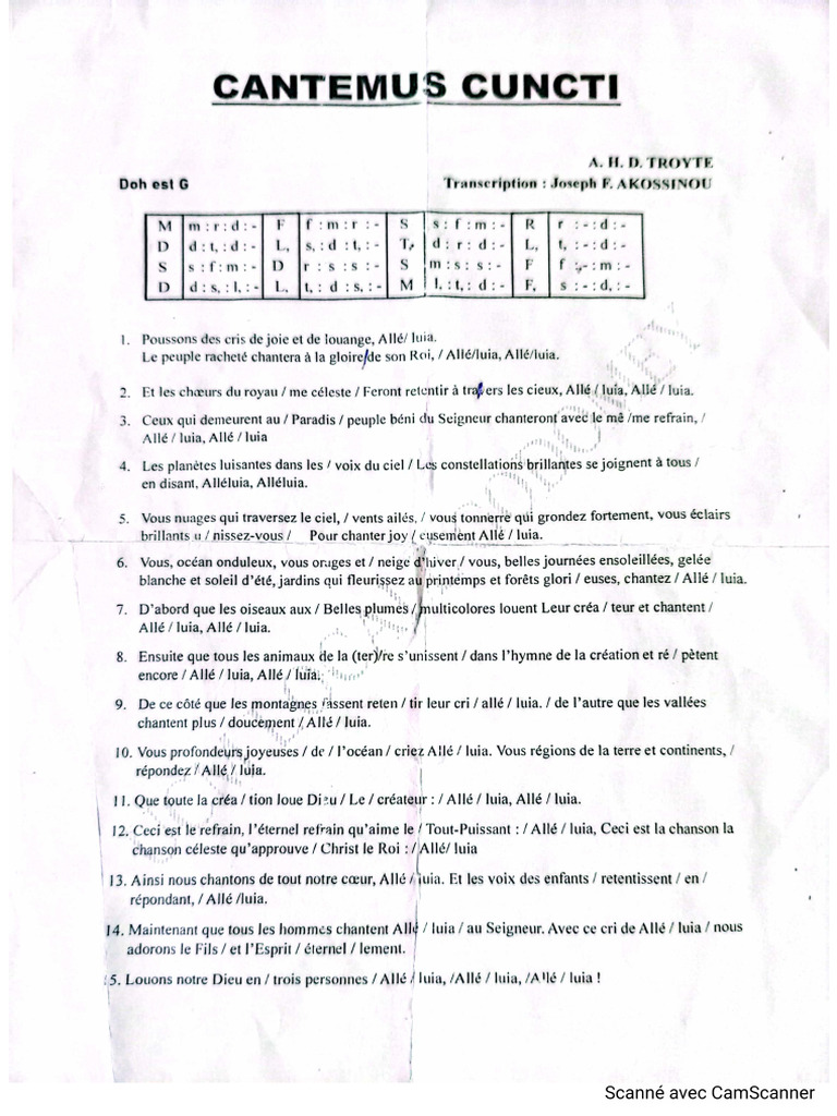 Cantemus Cuncti | PDF