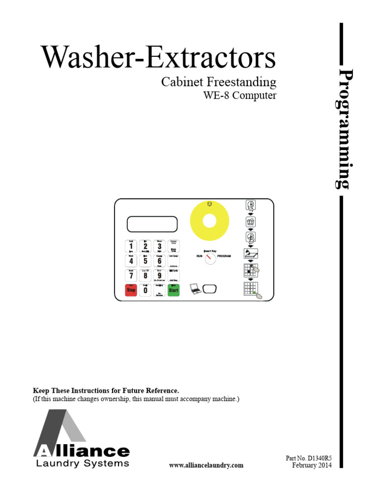 Washer-Extractor Programming Guide | PDF | Water Heating | Washing Machine