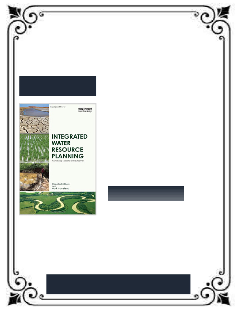 Integrated Water Resource Planning Achieving Sustainable Outcomes 1st ...