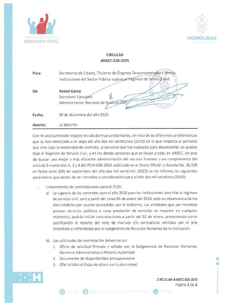 Comunicado ANSEC | PDF