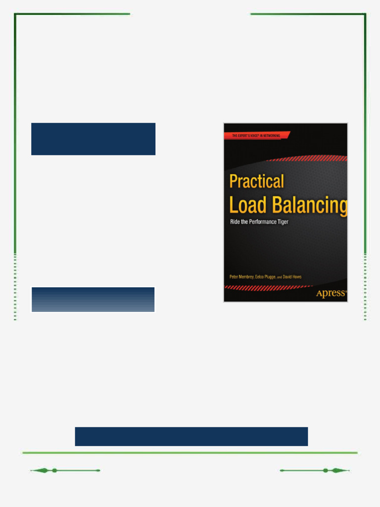 Practical Load Balancing Ride the Performance Tiger 1st Edition Peter ...