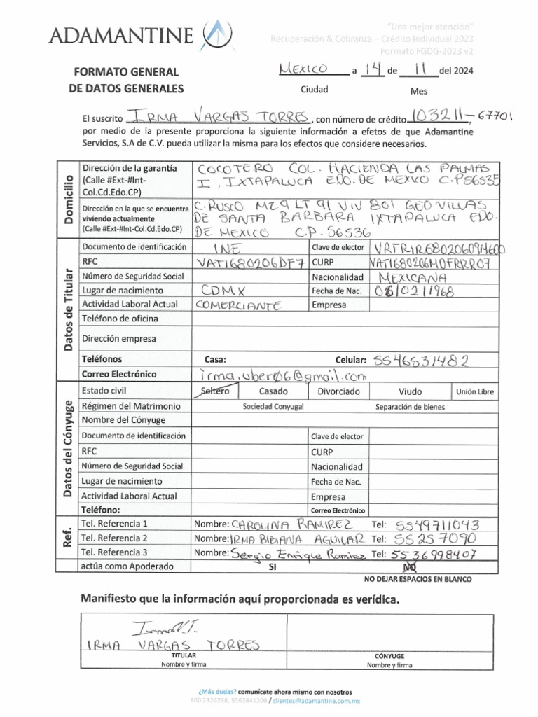 6.- Datos Generales 67701 | PDF