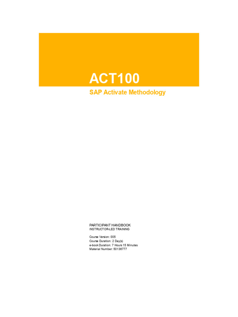 ACT100 Version 05 Latest | PDF