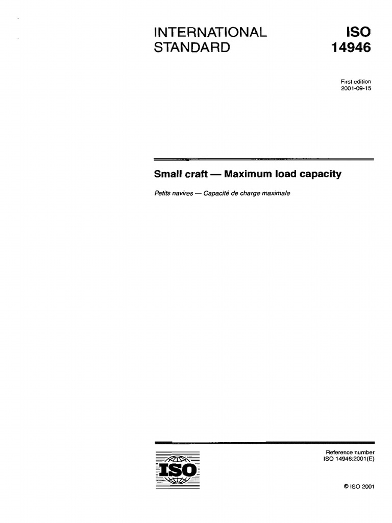 ISO 14946-2001(E) Small Craft - Maximum Load Capacity | PDF