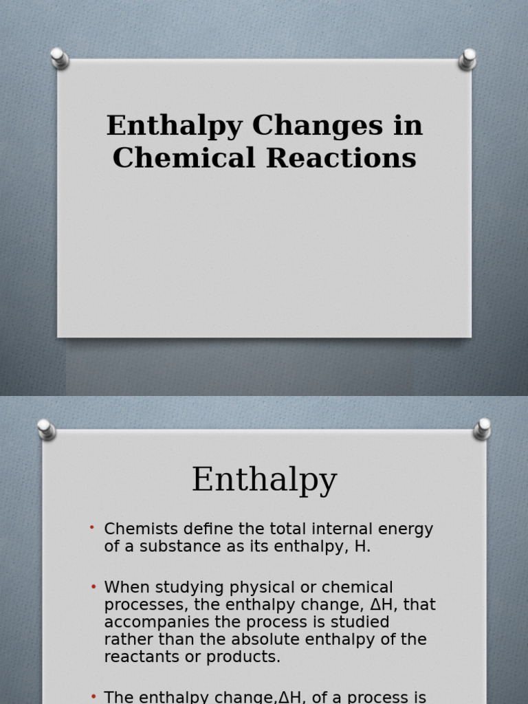 Enthalpy Changes in Chemical Reactions Teacher 2017 (1)- Lesson 4 | PDF ...