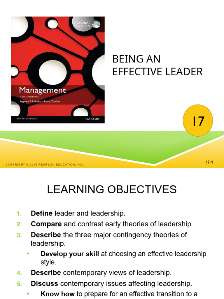 Chapter 17-Being an Effective Leader 2 | PDF | Power (Social And ...