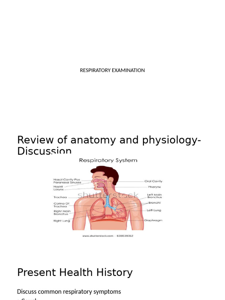 Comprehensive Respiratory Examination Guide | PDF | Thorax | Chronic ...