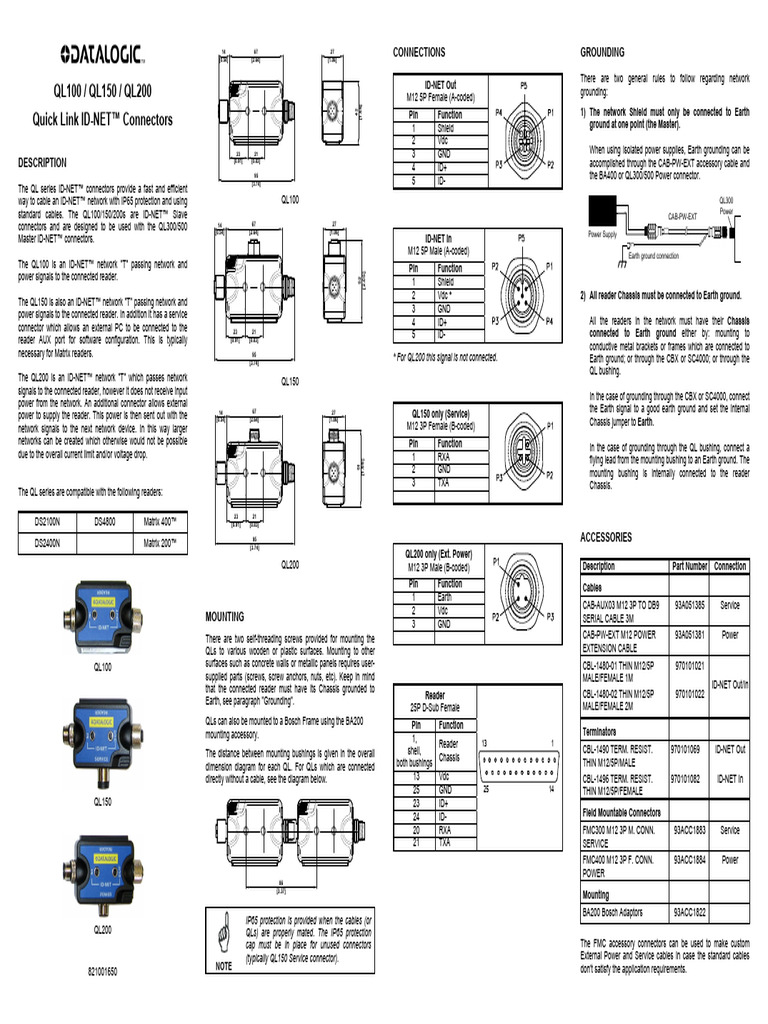 QL Series ID-NET™ Connectors Overview | PDF | Electrical Connector ...