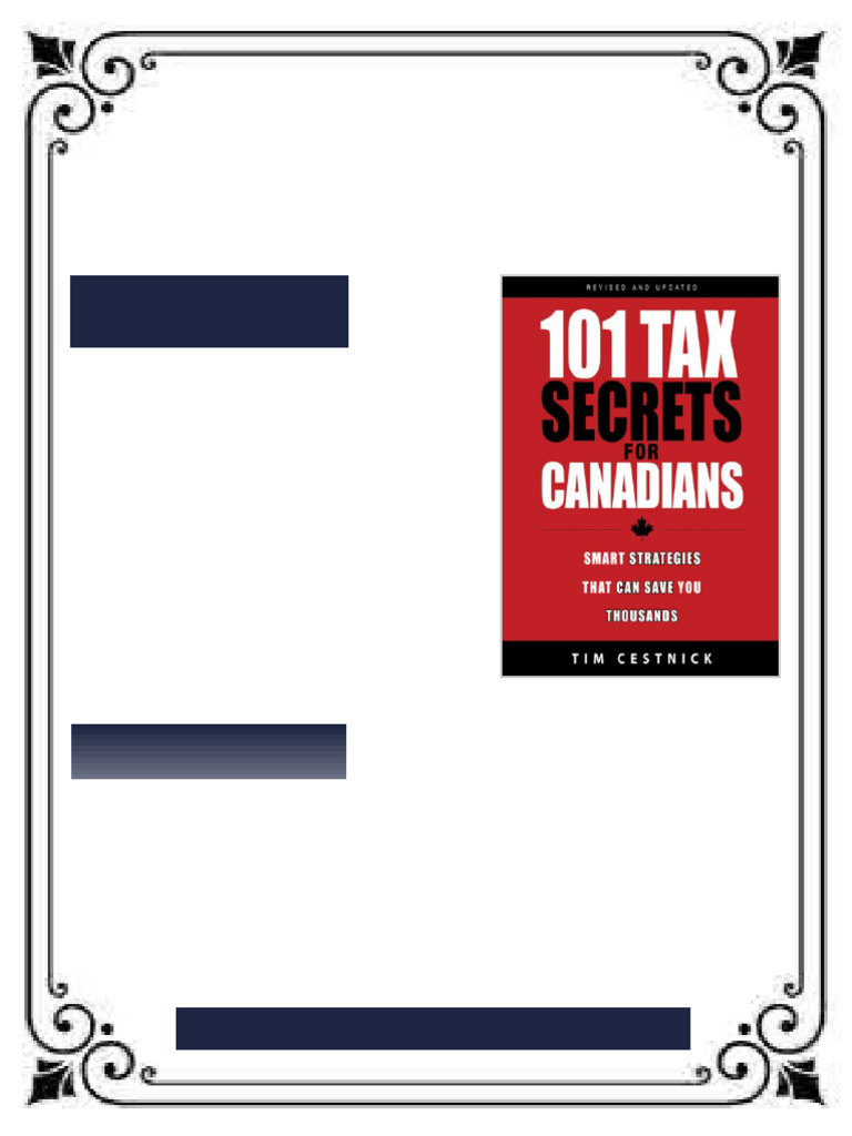 101 Tax Secrets For Canadians 2010 Smart Strategies That Can Save You ...