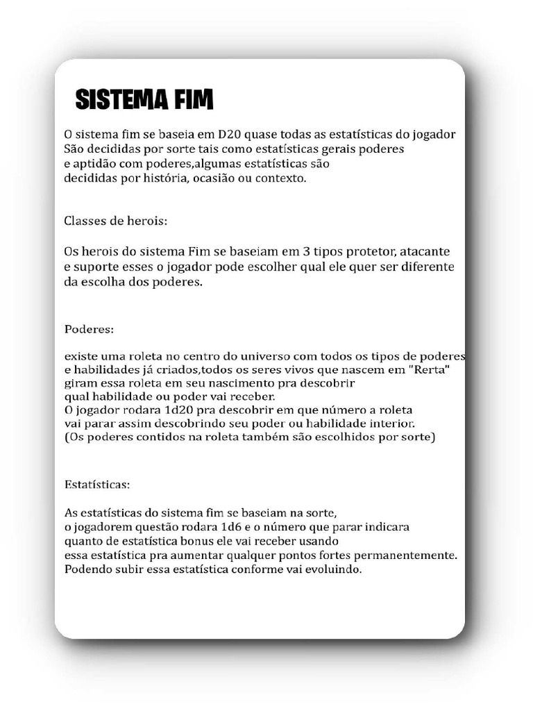 Sistema Fim 1.0 - Organized | PDF