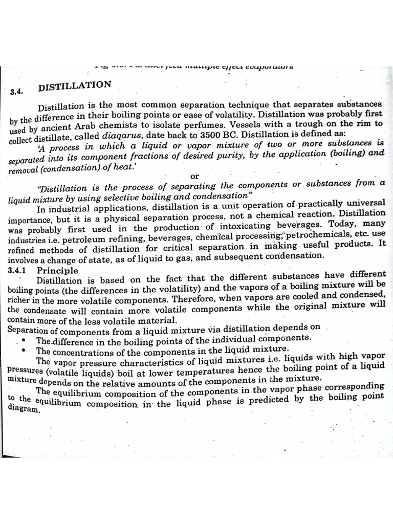 Distillation 1 | PDF
