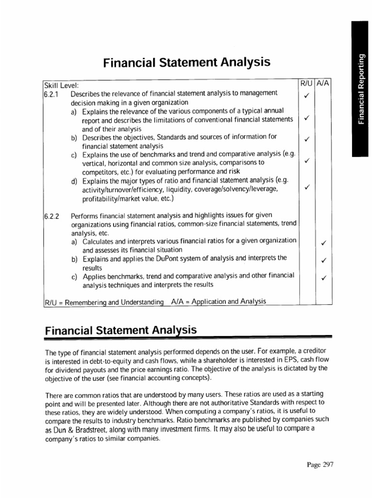 Financial Statement Analysis (Ratios) | PDF