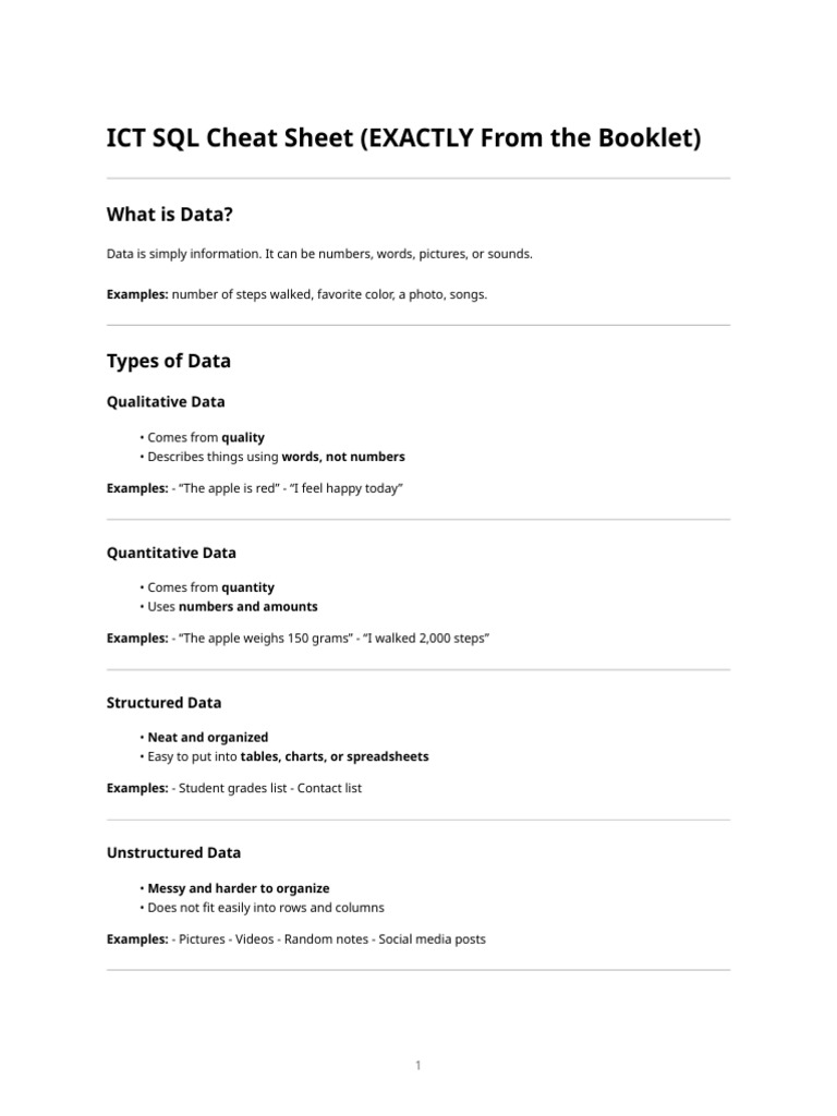 SQL Basics and Data Types Guide | PDF | Sql | Software Engineering