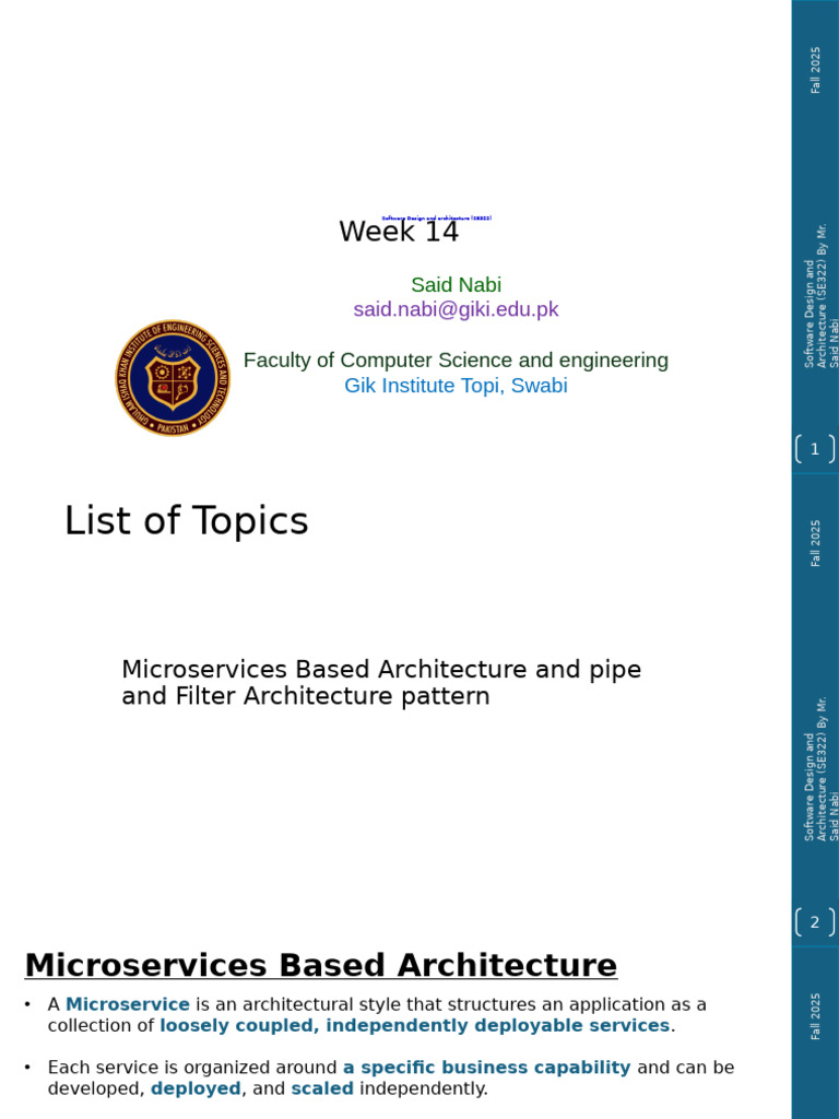 Week 14 | PDF | Service Oriented Architecture | Computer Science