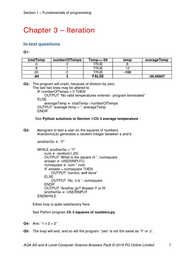 Programming Basics: Iteration in Python | PDF | Computer Science ...
