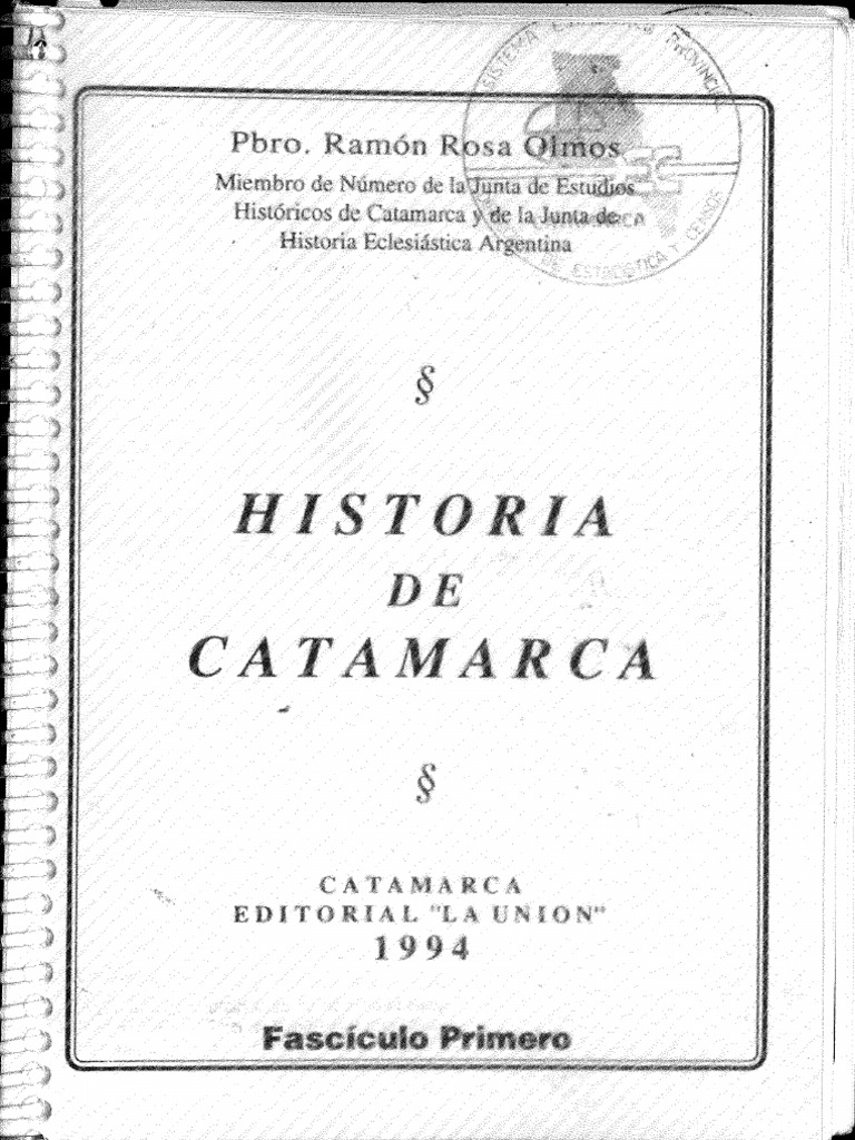 Ramon Rosa Olmos-Historia de Catamarca | PDF