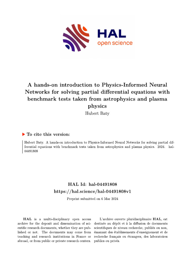 Hands On Physics Informed Neural Networks To Solve PDEs | PDF