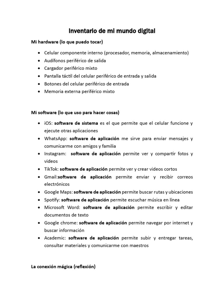Inventario de Hardware y Software Digital | PDF