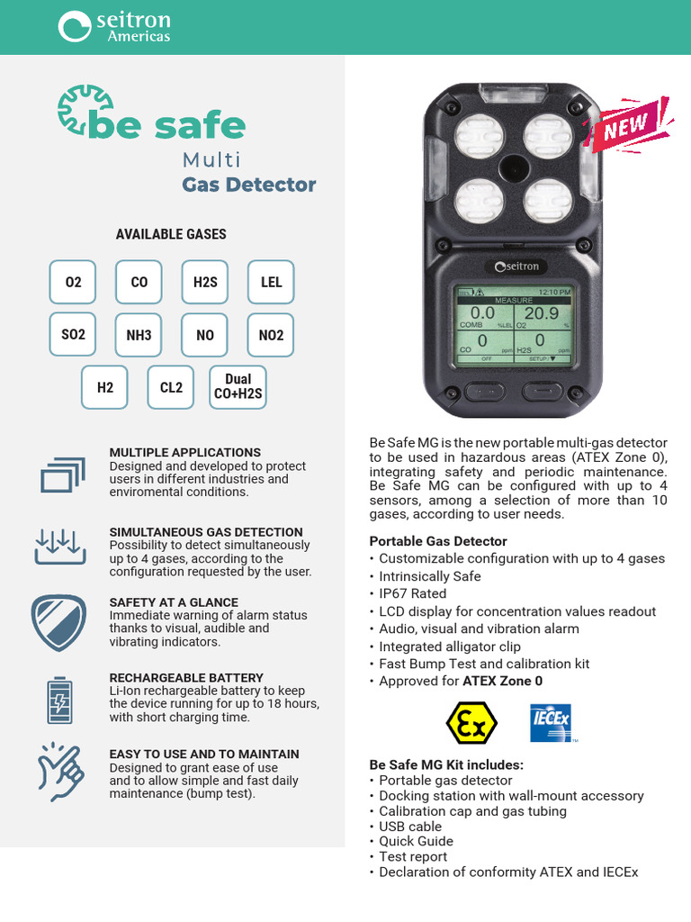 Portable Multi-Gas Detector Kit | PDF | Equipment | Measuring Instrument