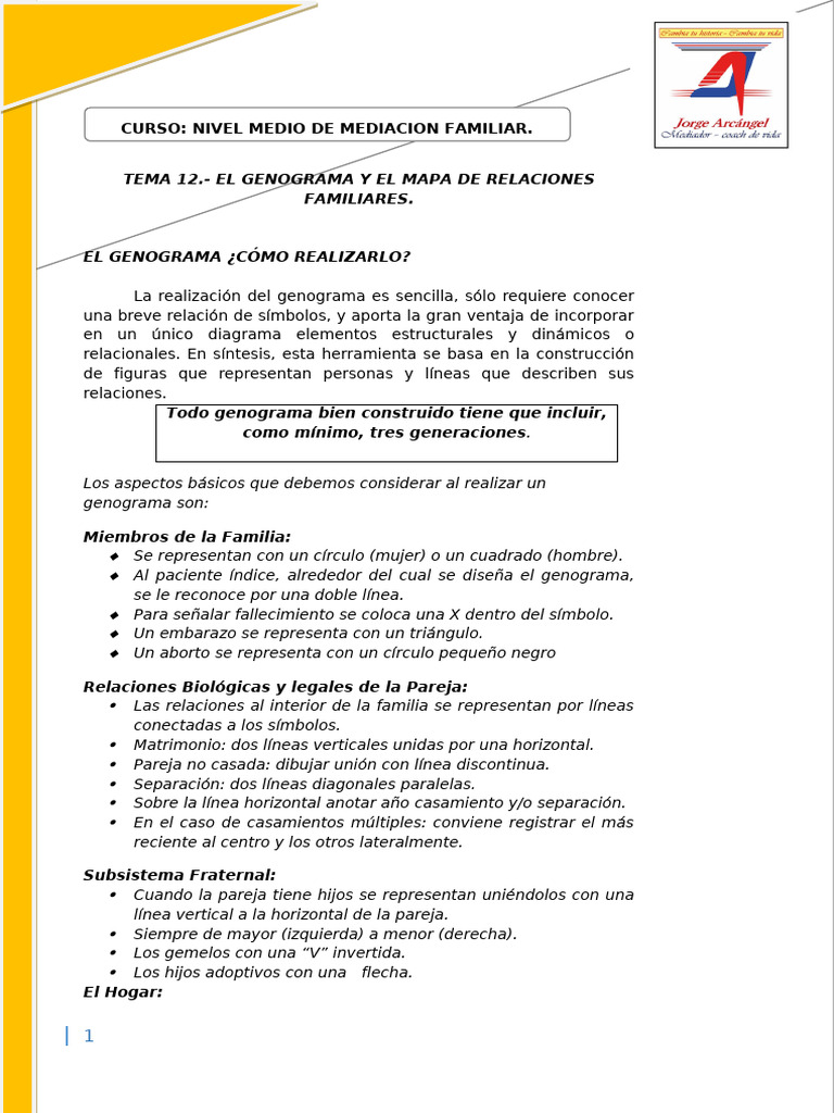Genograma y Relaciones Familiares | PDF | Familia | Parentesco