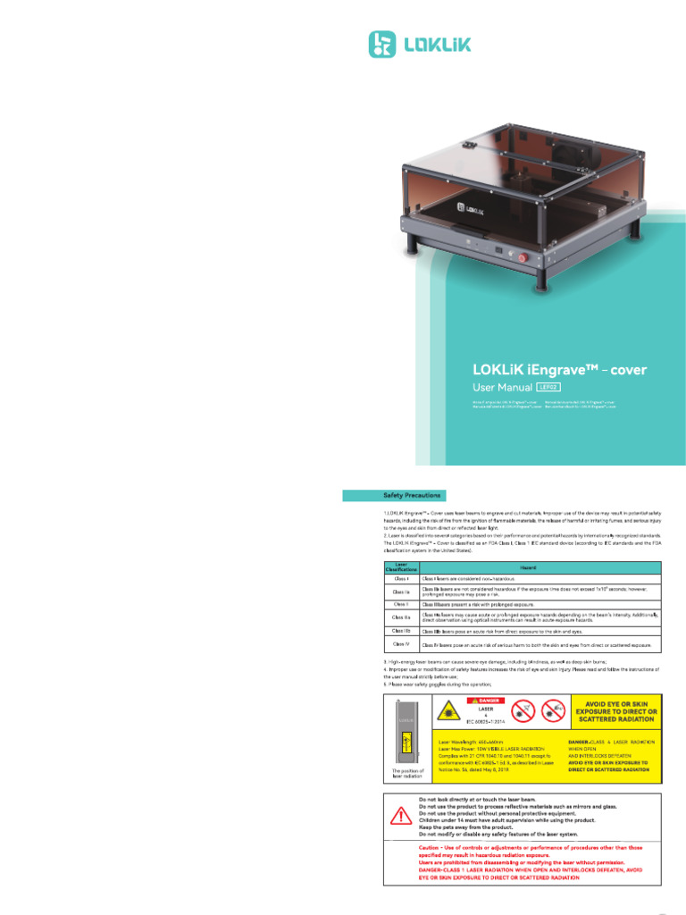 Laser Engraving Machine User Manual | PDF