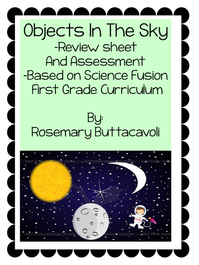 First Grade Sky Objects Review Sheet | PDF