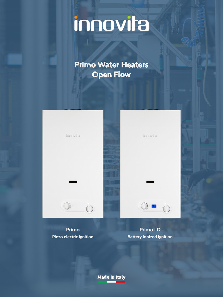 Innovita Primo Gas Water Heaters | PDF | Water Heating | Combustion