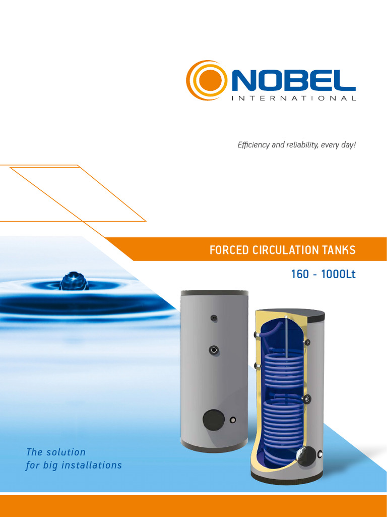 Forced Circulation Tanks 160-1000Lt | PDF | Heat Exchanger | Water Heating