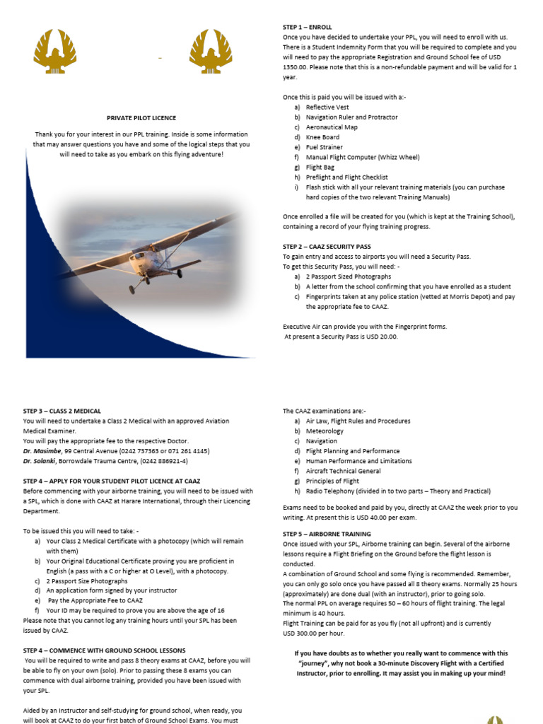 Private Pilot Licence | PDF | Aeronautics | Aviation