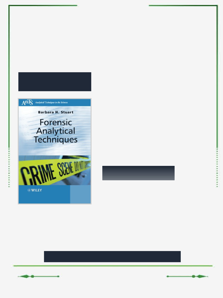 Forensic Analytical Techniques 1st Edition Barbara H. Stuart ebook ...