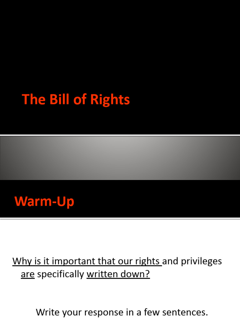 Understanding the Bill of Rights | PDF | First Amendment To The United ...