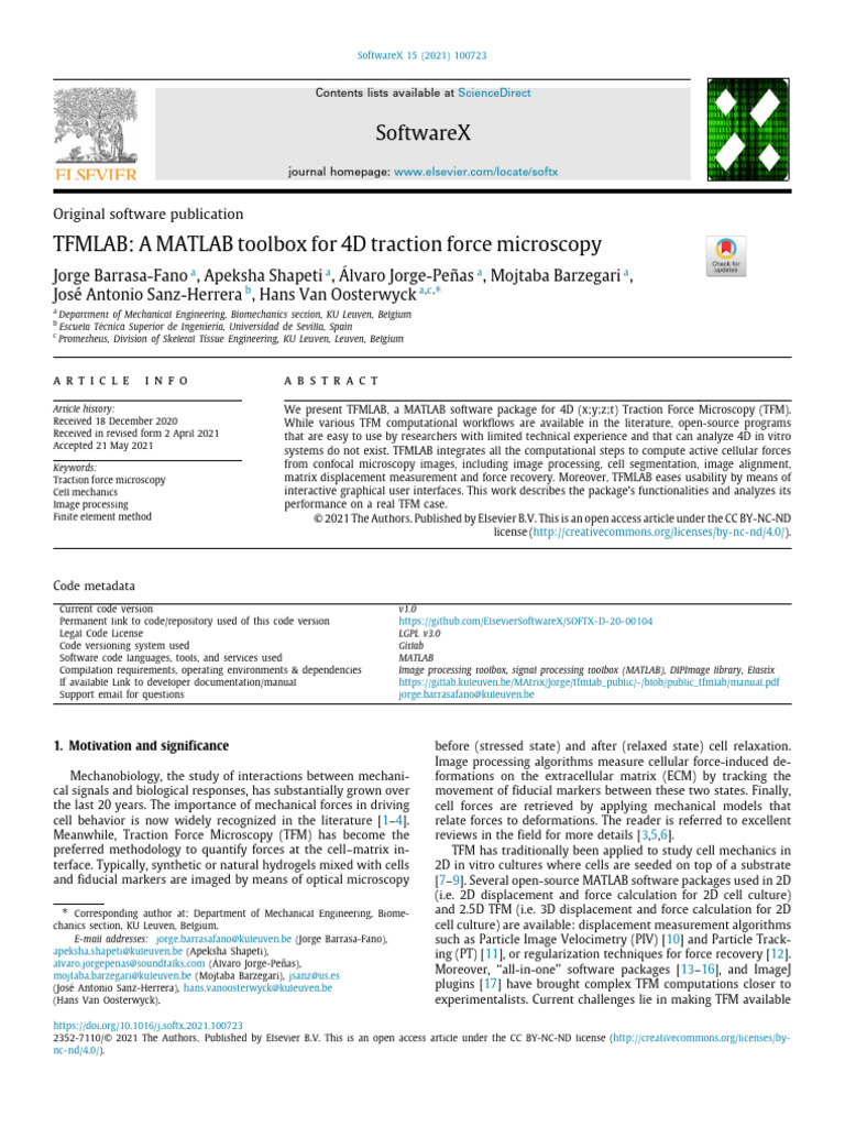 MATLAB Toolbox for 4D TFM Analysis | PDF