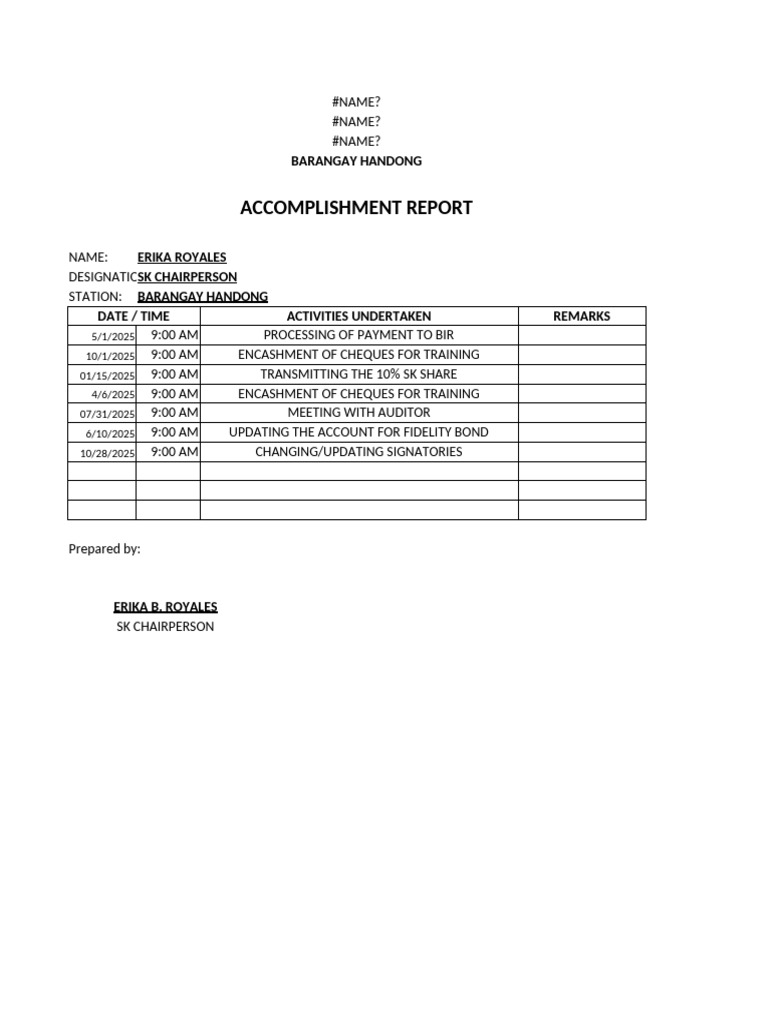 Accomplishment | PDF