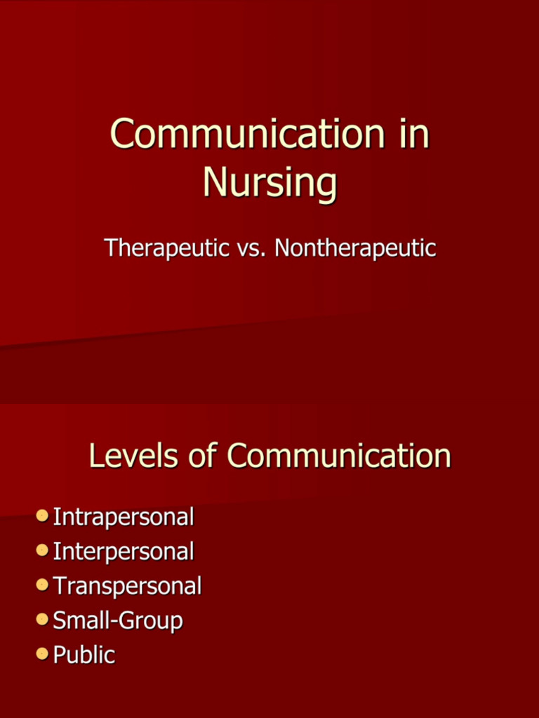 Communication in Nursing | PDF