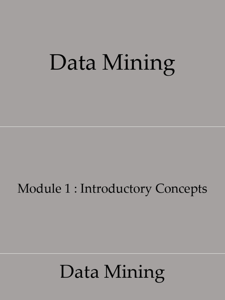Introduction to Data Mining Concepts | PDF | Data Mining | Data