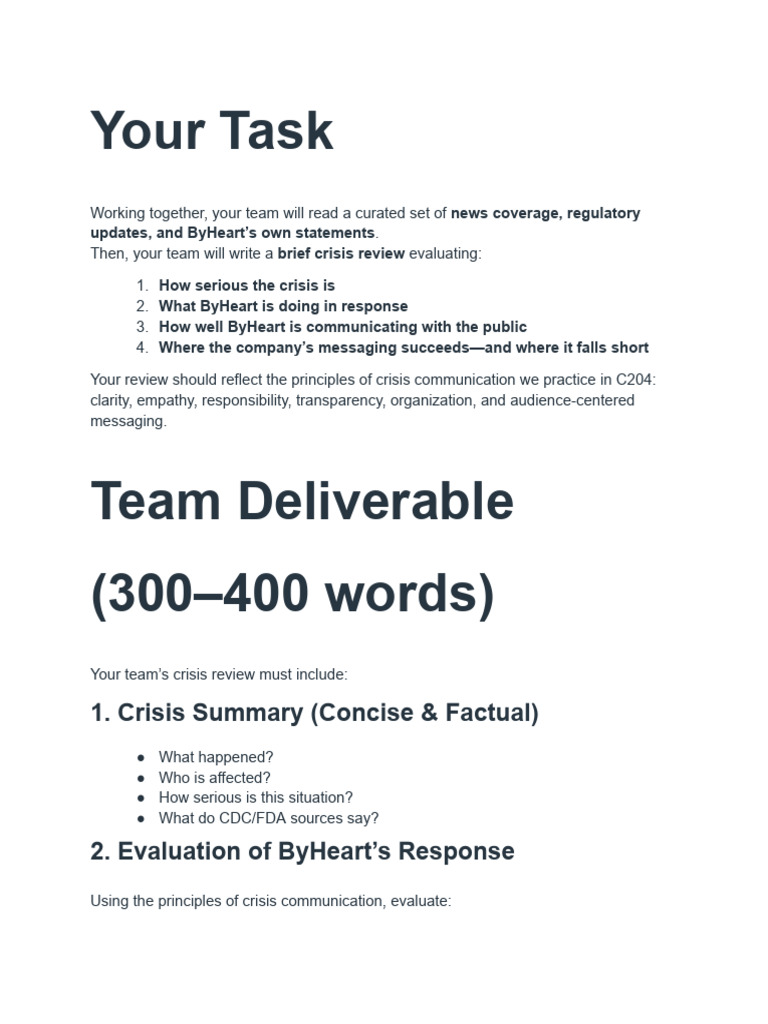 Crisis Task | PDF | Human Communication | Communication