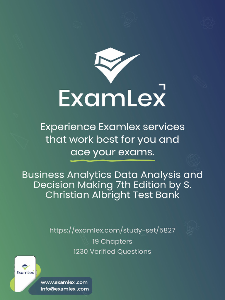 Business Analytics Test Bank Resources | PDF | Errors And Residuals ...