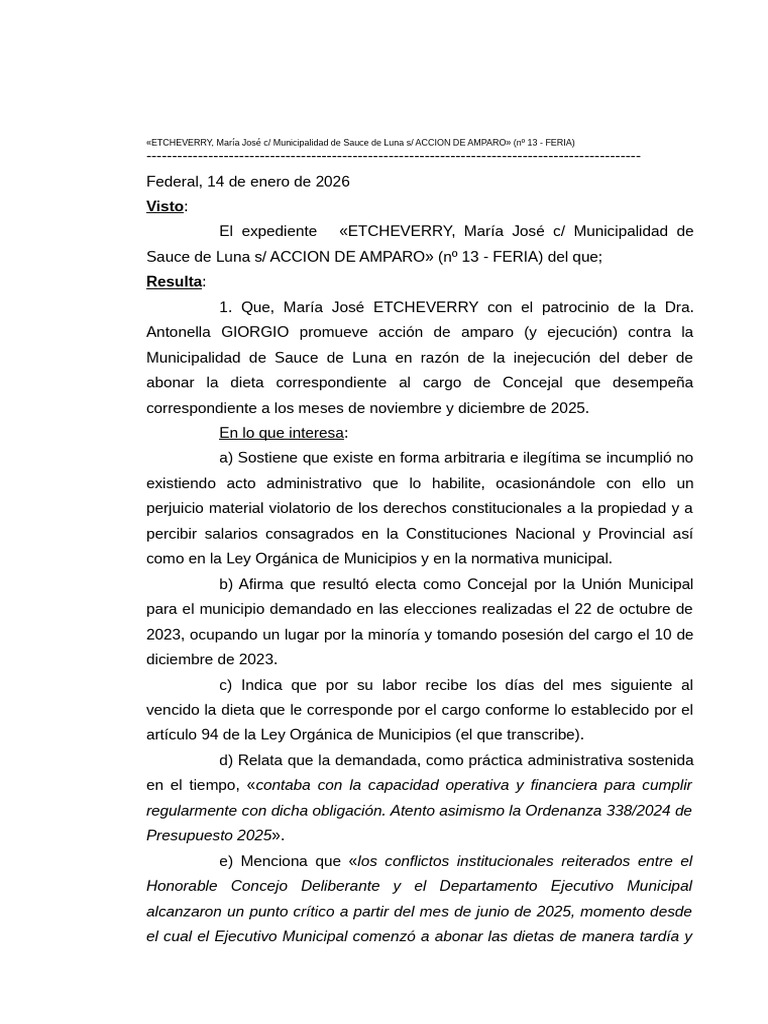 Sentencia Sauce de Luna: La Justicia Declaró Abstracto Un Recurso de ...