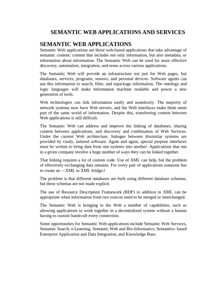 Understanding Semantic Web Applications | PDF | Semantic Web | Web Service