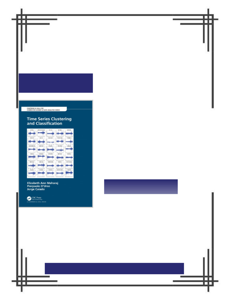 Time Series Clustering and Classification 1st Edition Elizabeth Ann ...