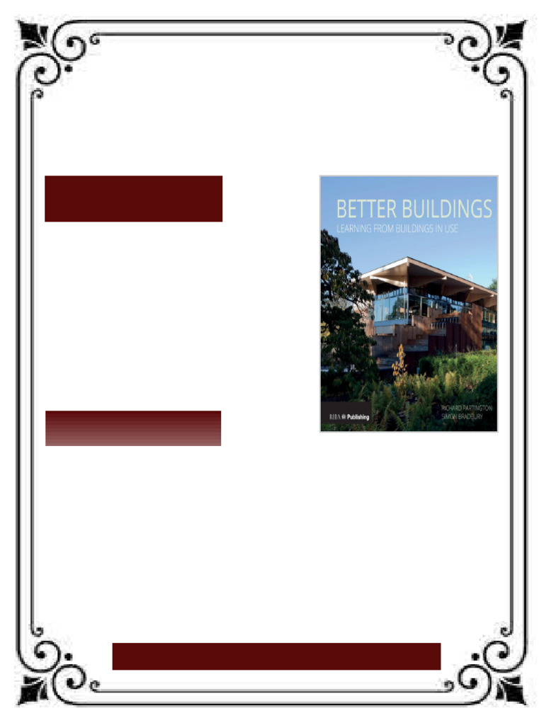 Better Buildings Learning from Buildings in Use 1st Edition Richard ...