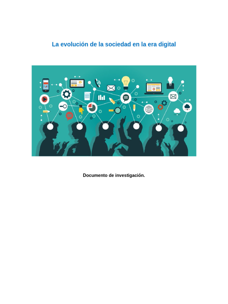 Impacto de la Digitalización en la Sociedad | PDF | Sociedad | Evolución