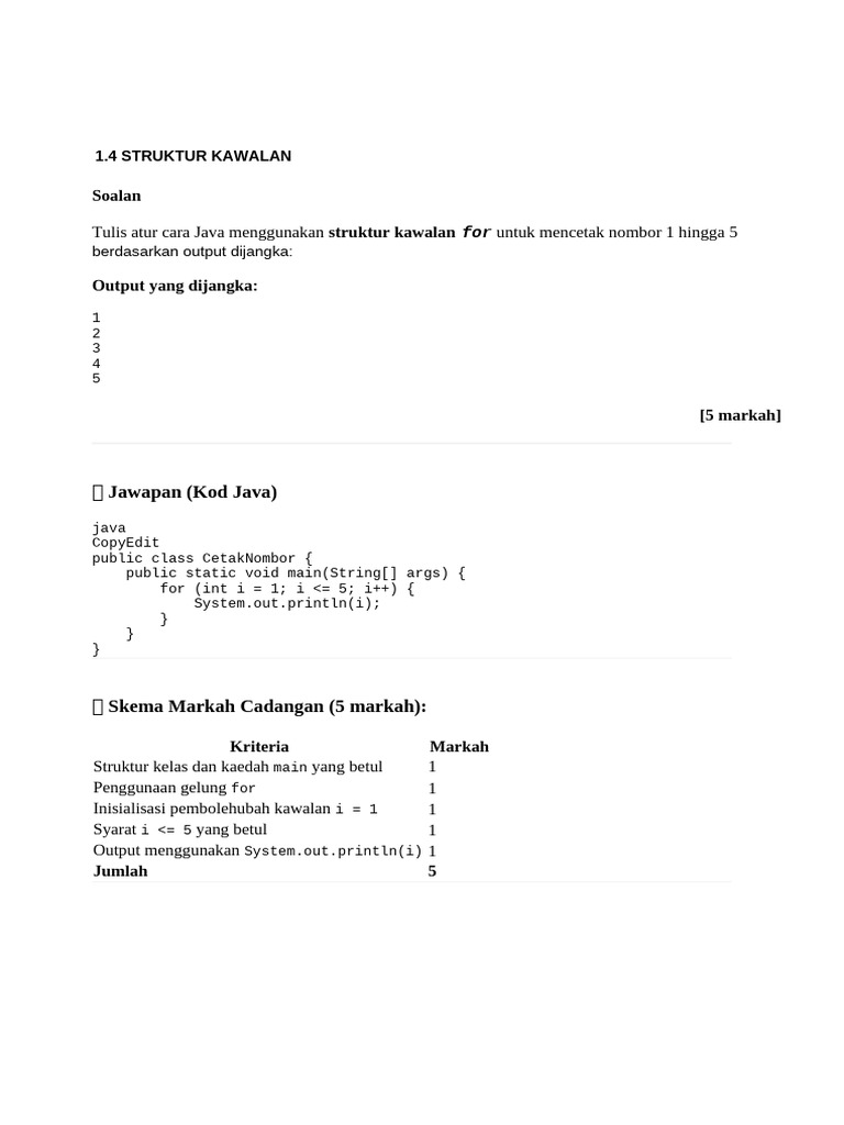 Struktur Kawalan dan Amalan Terbaik Java | PDF