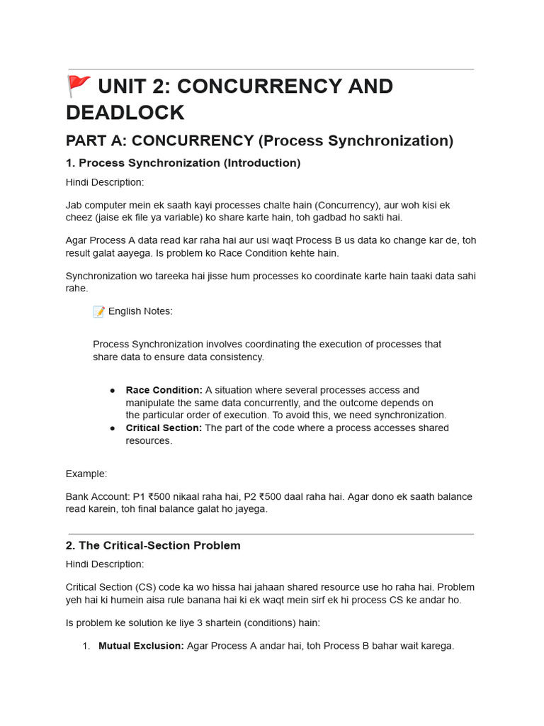 Concurrency and Deadlock Explained | PDF | Concurrent Computing ...