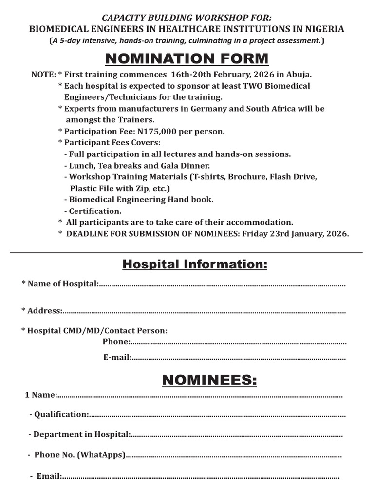 Nomination Form 1 | PDF