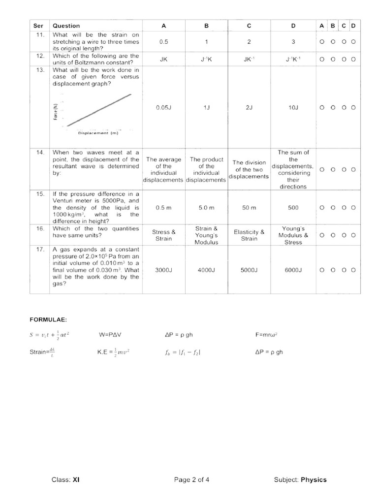 Physics 11 Sample | PDF