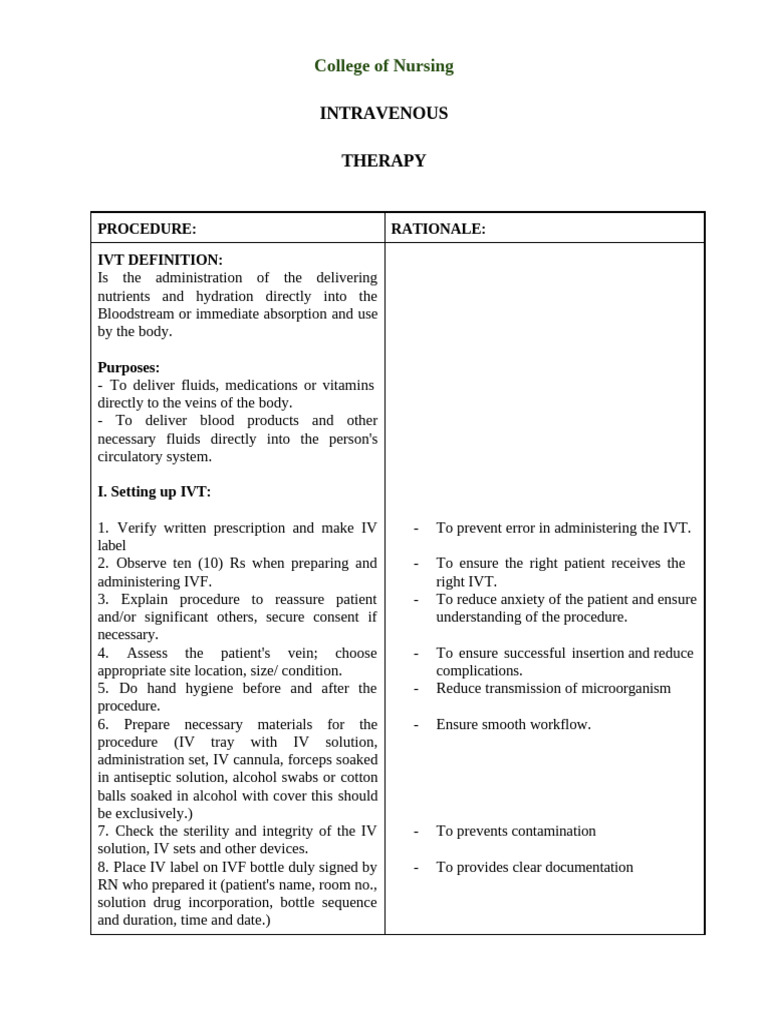 IVT-retdem-2 (1) | PDF | Intravenous Therapy | Clinical Medicine