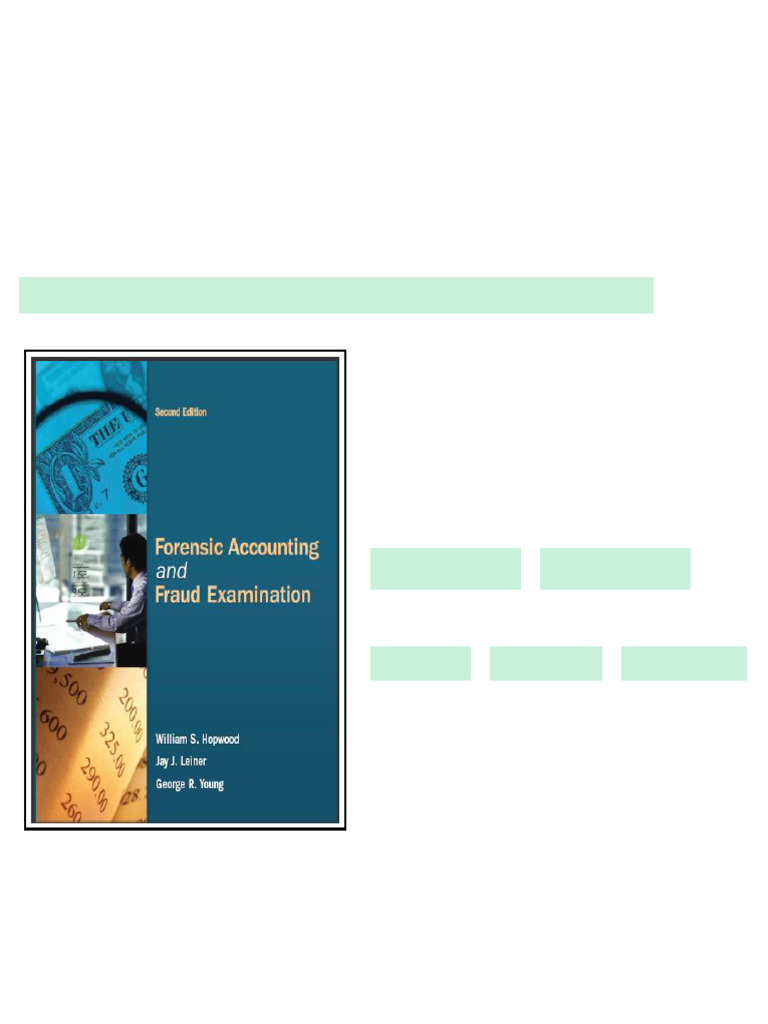 (Test Bank) Forensic Accounting and Fraud Examination 2nd Edition by ...