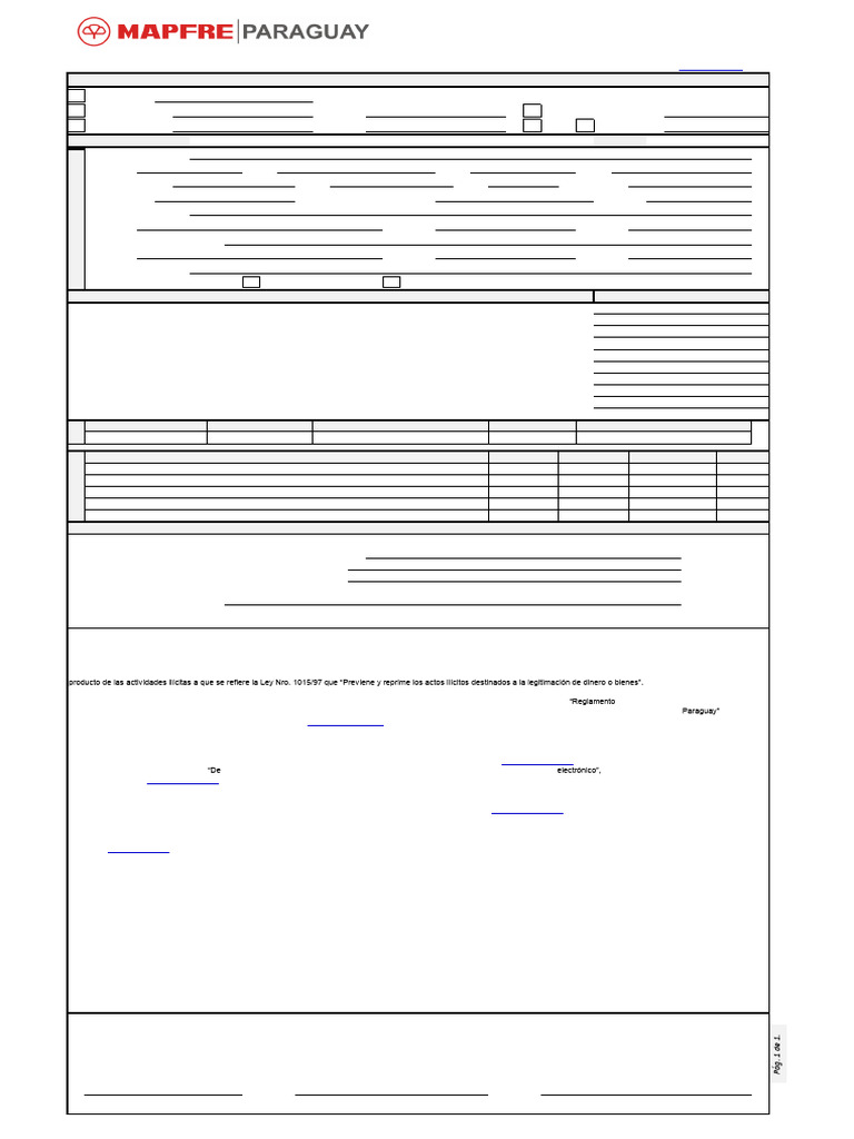1- Ficha Seguro Mapfre 2024 | PDF | Póliza de seguros | Seguro