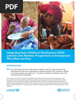Integrating Early Childhood Development (ECD) activities into Nutrition Programmes in Emergencies. Why, What and How